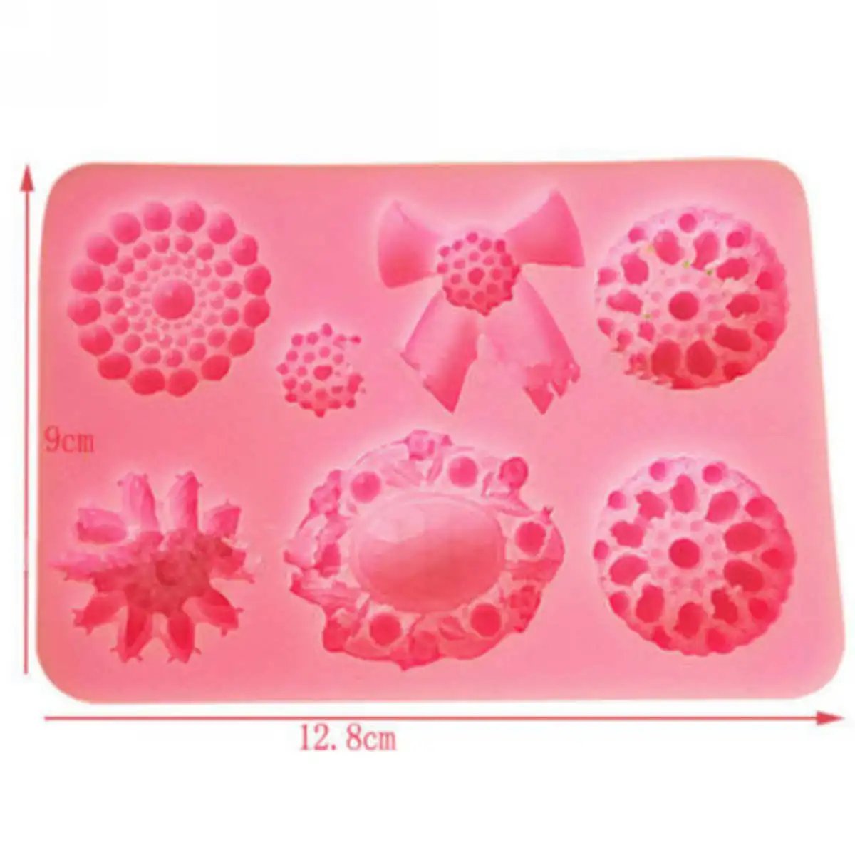 JX-LCLYL Silicone Brooch Jewelry Bowknot Fondant Cake Cupcake Decorating Chocolate Mould