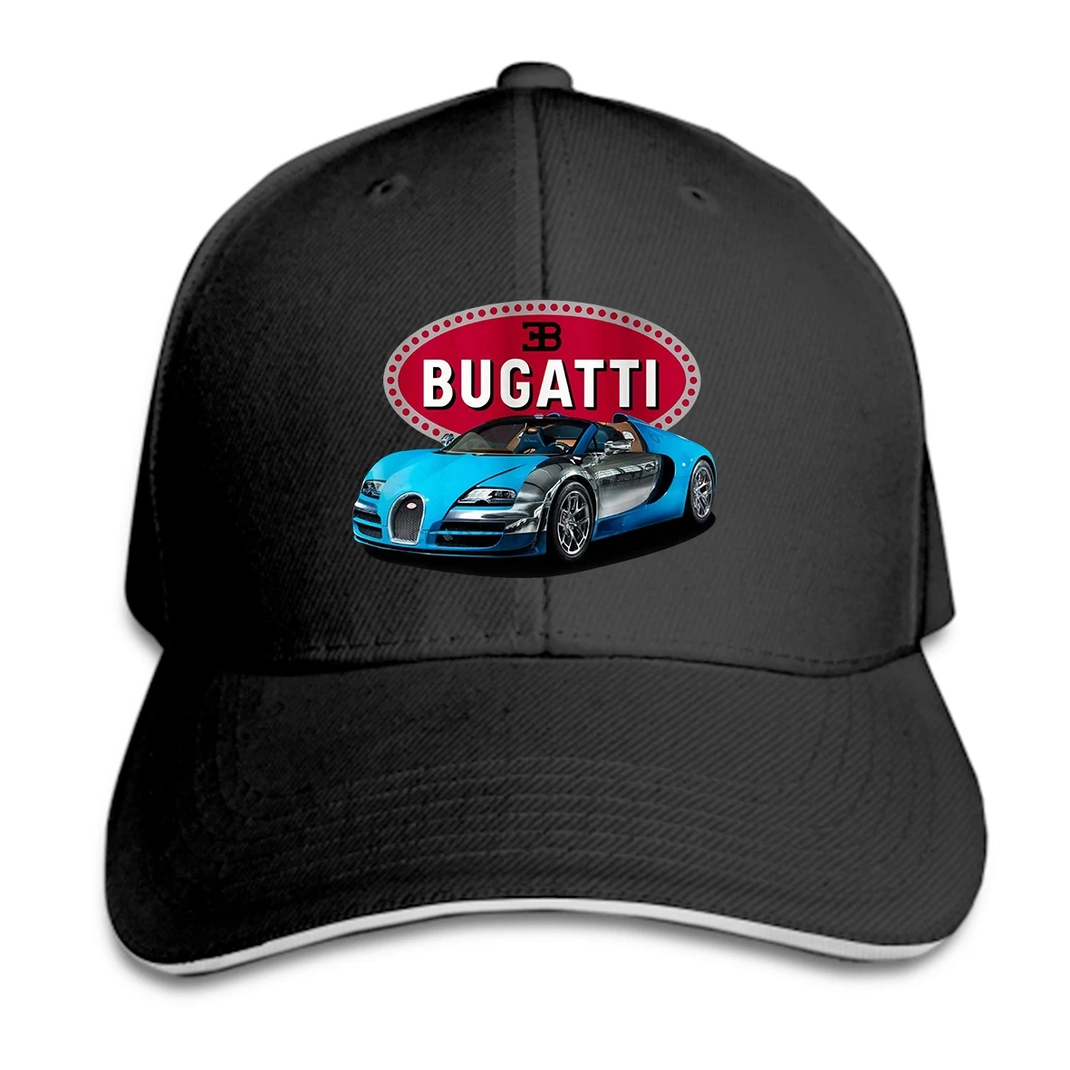 Print Custom Baseball Cap Bugatti Power Supercar Motorsport Mens Hat