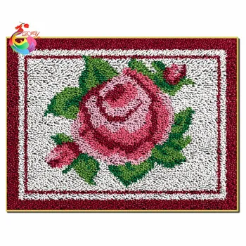 

Latch hook rug kits Felt Craft tool kit in a suitcase 52X38CM knitting needles carpets and rugs crochet hooks flower mats