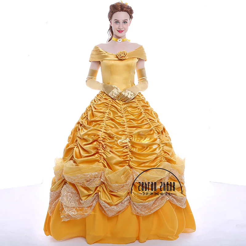 Принцесса Белль косплей костюм для фотографий платье на Хэллоуин|belle cosplay costume|beast