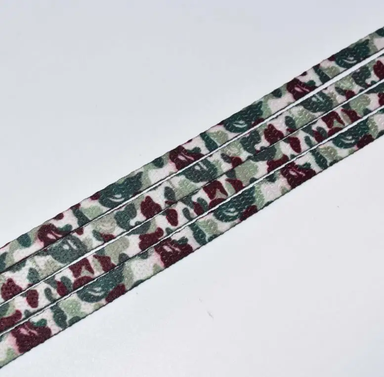 

New Fashion 120cm/140cm/160cm Double Printing Camouflage Shoelaces Children Adult Sneakers Shoelace One Pair Free Shipping