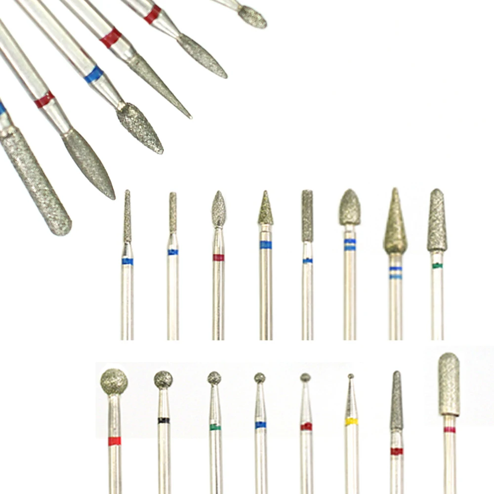 

6pc Diamond Nail Drill Bit Set Milling Cutters For Manicure Electric Machine Pedicure Burr Bits Cuticle Remove Nail Art Tools