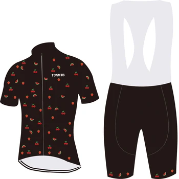

2019 fruit bicycle clothes design ciclismo racing jersey ride short maillot sport racing apparel cullot 9D gel pad back pockets