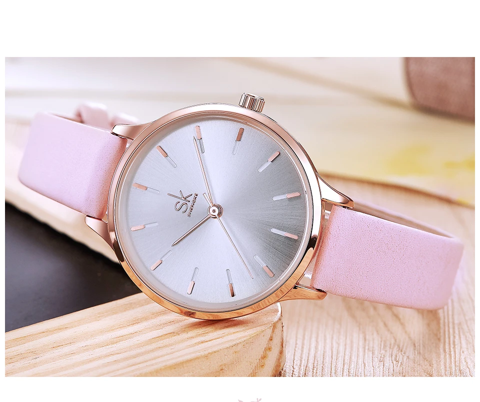 Shengke брендовые модные часы женские повседневные с кожаным ремешком женские кварцевые часы Reloj Mujer SK женские наручные часы