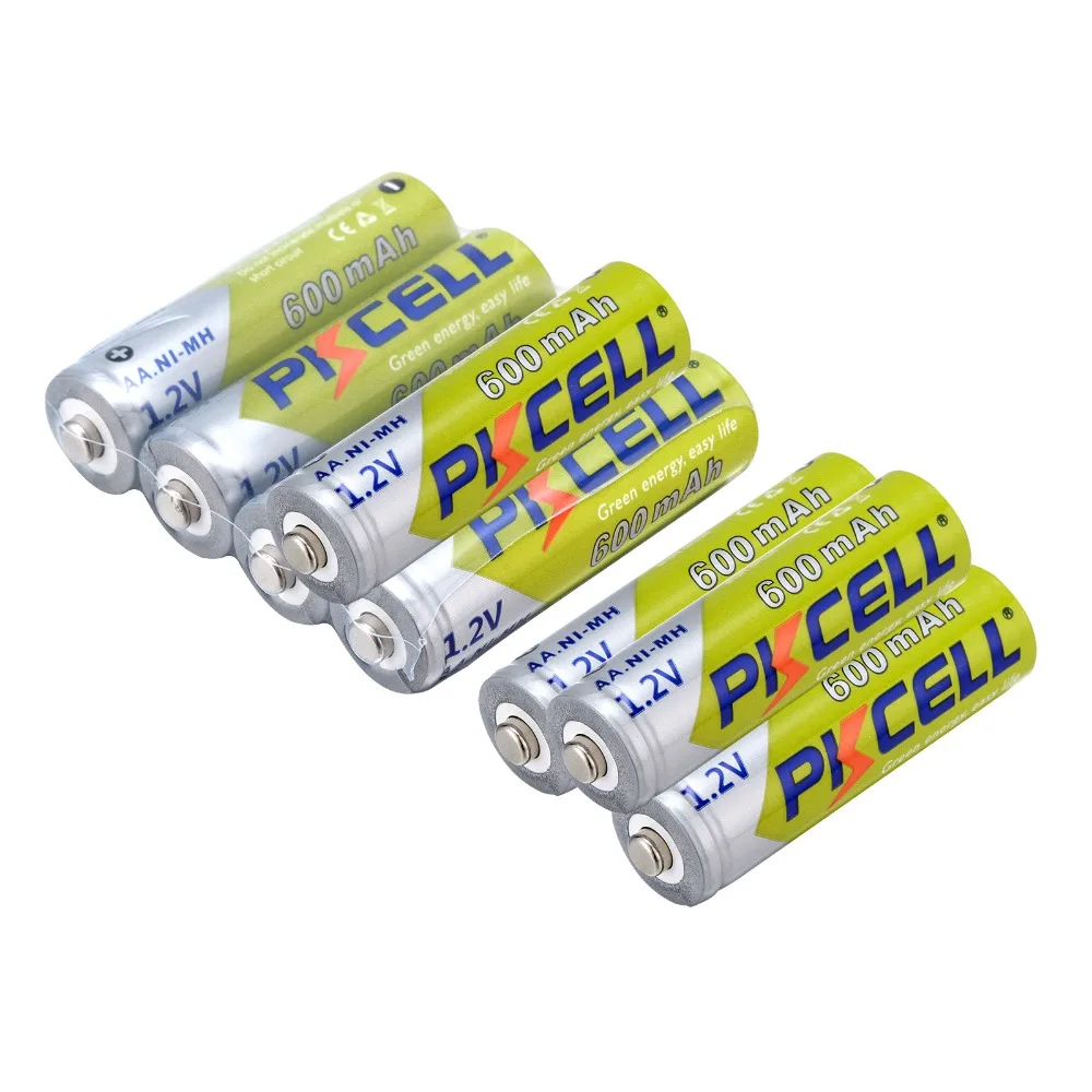 

8pcs/lot AA Rechargeable Battery AA NiMH 1.2V 600mAh Ni-MH 2A Pre-charged Bateria Rechargeable Batteries for Camera