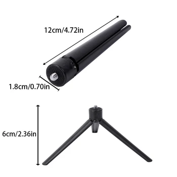 

Universal Black Plastic Tripod Cell Phone Camera Rotation Desktop Base Support