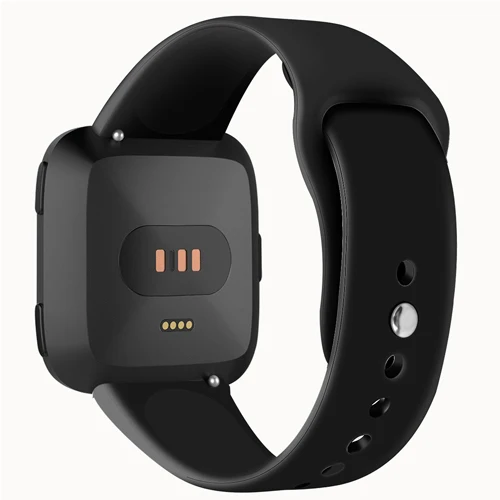 Силиконовый ремешок для fitbit versa/versa 2/versa litle ремешок reloj Браслет спортивный сменный ремешок для часов Часы Аксессуары - Цвет ремешка: black