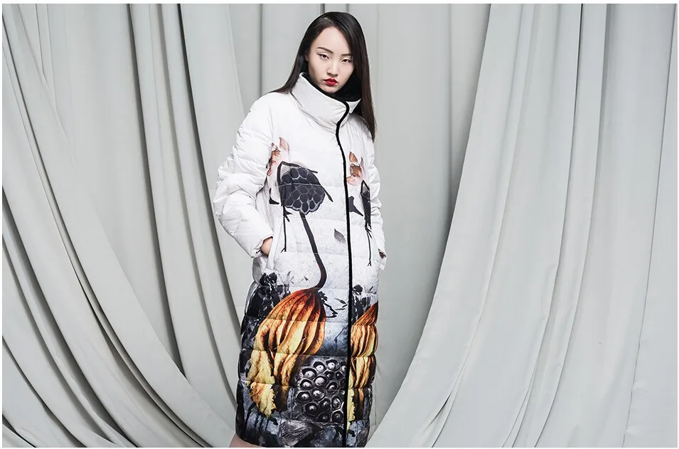 MissFoFo, элегантное винтажное пальто в китайском стиле, бархатный пуховик, женское длинное дизайнерское модное зимнее пальто, S-2XL