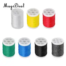 Magideal venda quente 110m medidor de 0.4mm fibra arco e flecha corda servindo material bowstring recurvo proteger fontes caça 7 cores
