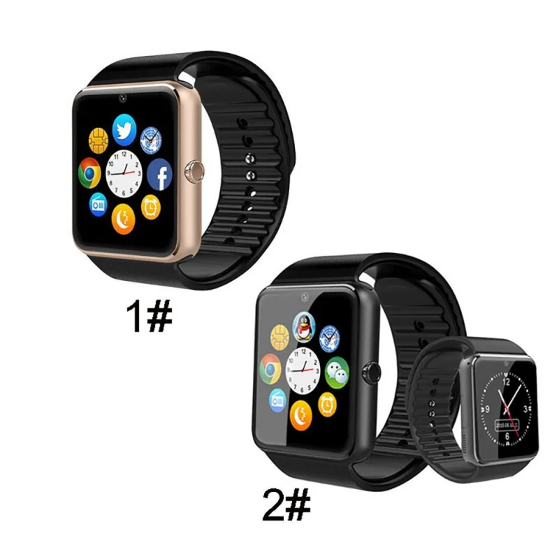 

GT08 Bluetooth Smart Watch Touch Screen Big Battery Clock Support TF Sim Card Camera Smartwatch For IOS iPhone Android
