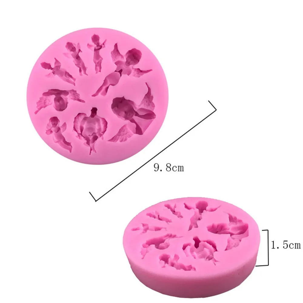 Силиконовый Фондант для форм кекса форма 8 маленький ангел еда украшения для выпечки Плесень сахарный торт для выпечки DIY аксессуары