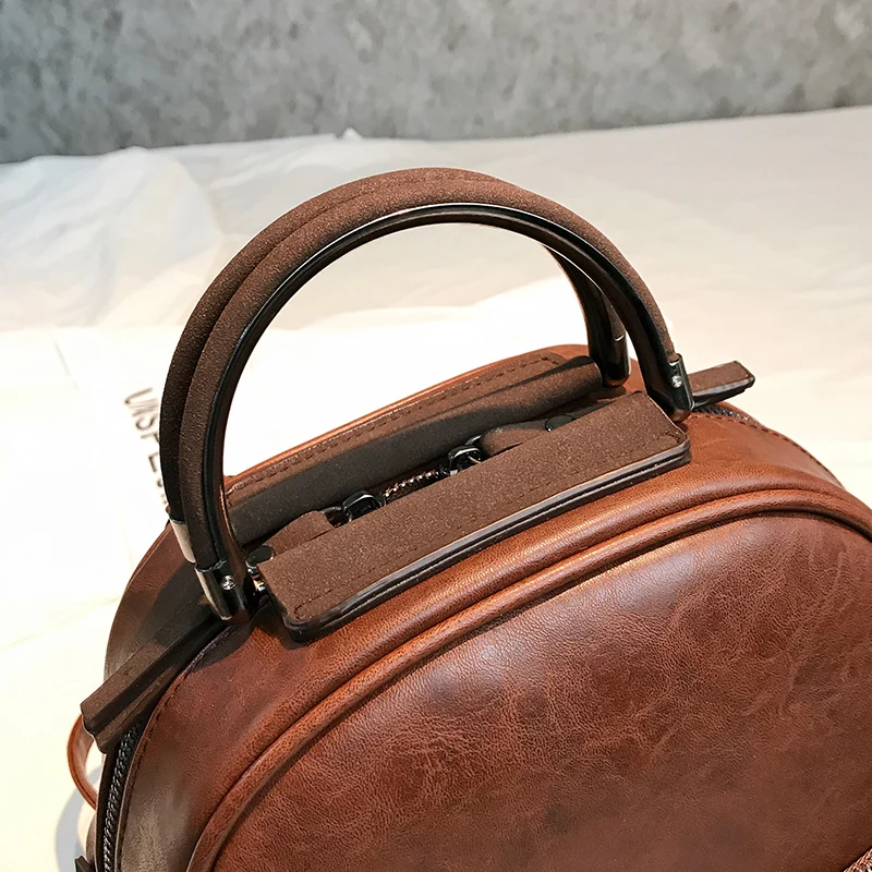 Janespri Fashion Rivet women Backpack PU Leather Female Backpack High Quality Mini Casual bags for Girls 2018 mochila New (44)