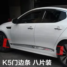 Alta qualidade do abs corpo cromado porta friso laterais decoração para 2012-2015 kia optima/k5