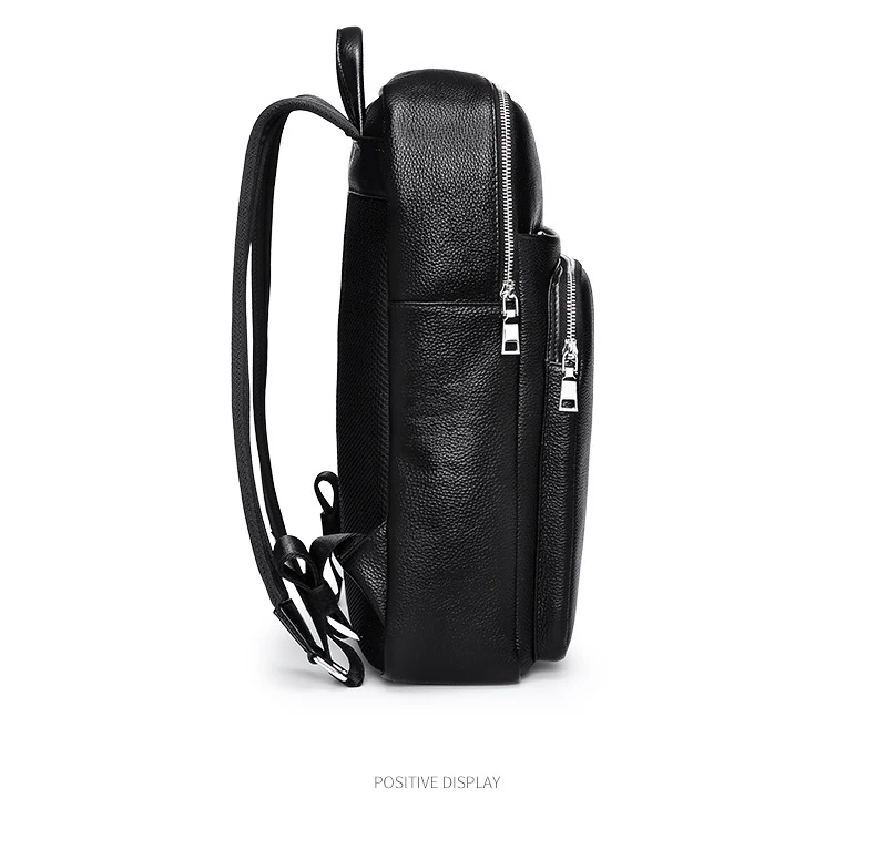 Корова пояса из натуральной кожи для мужчин рюкзаки черный натуральной рюкзак для студента Элитный бренд Lager ноутбук сумка