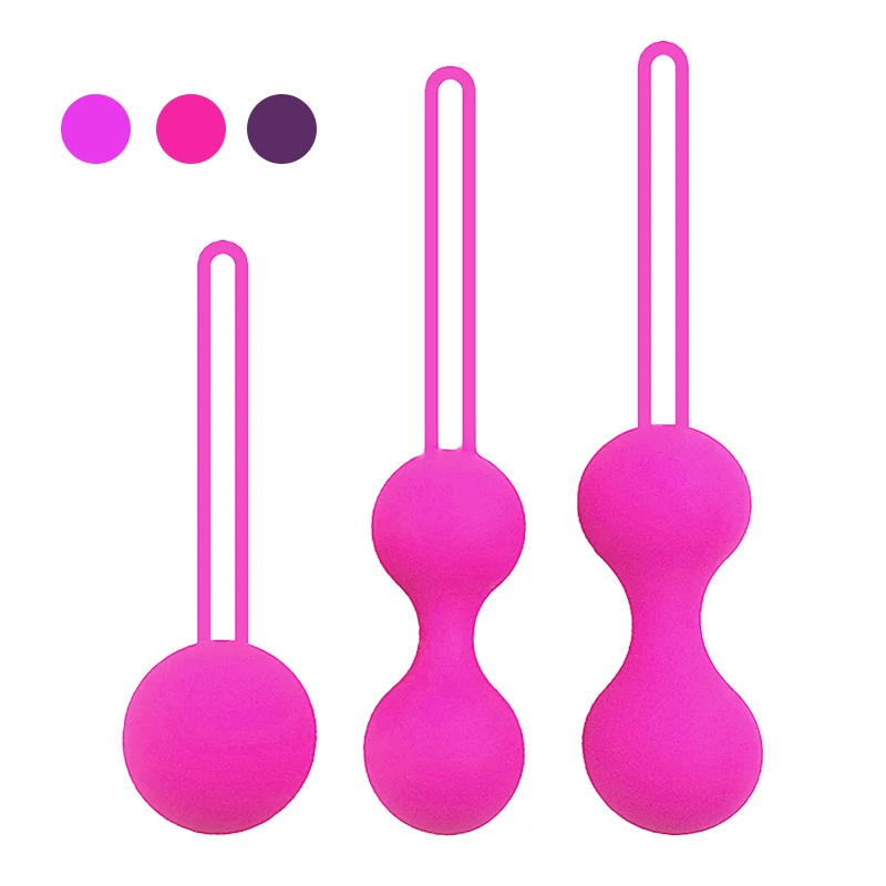 3pcs Safe Silicone Smart Ball Kegel Ben Wa Ball Vaginal Tighten Exercise Machine Vibrator Vaginal G