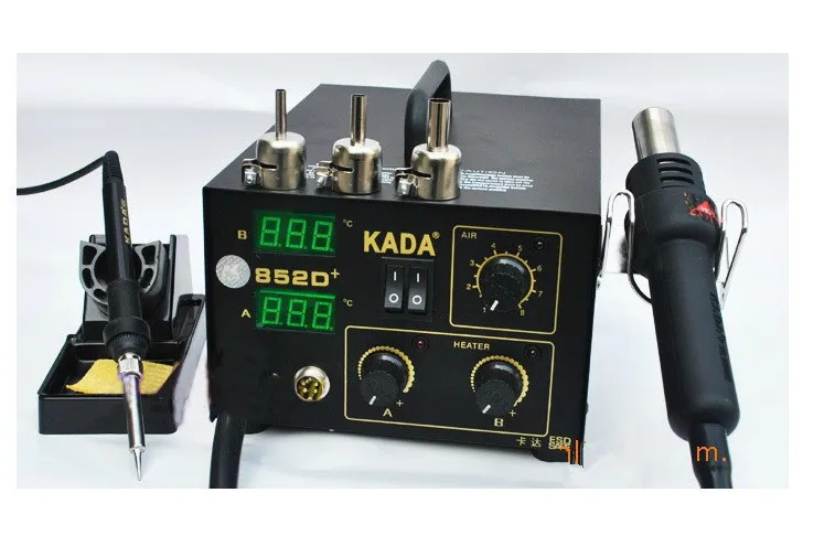 KADA 852D+ 2 in 1 220V SMD SMT soldering station with hot air iron ...
