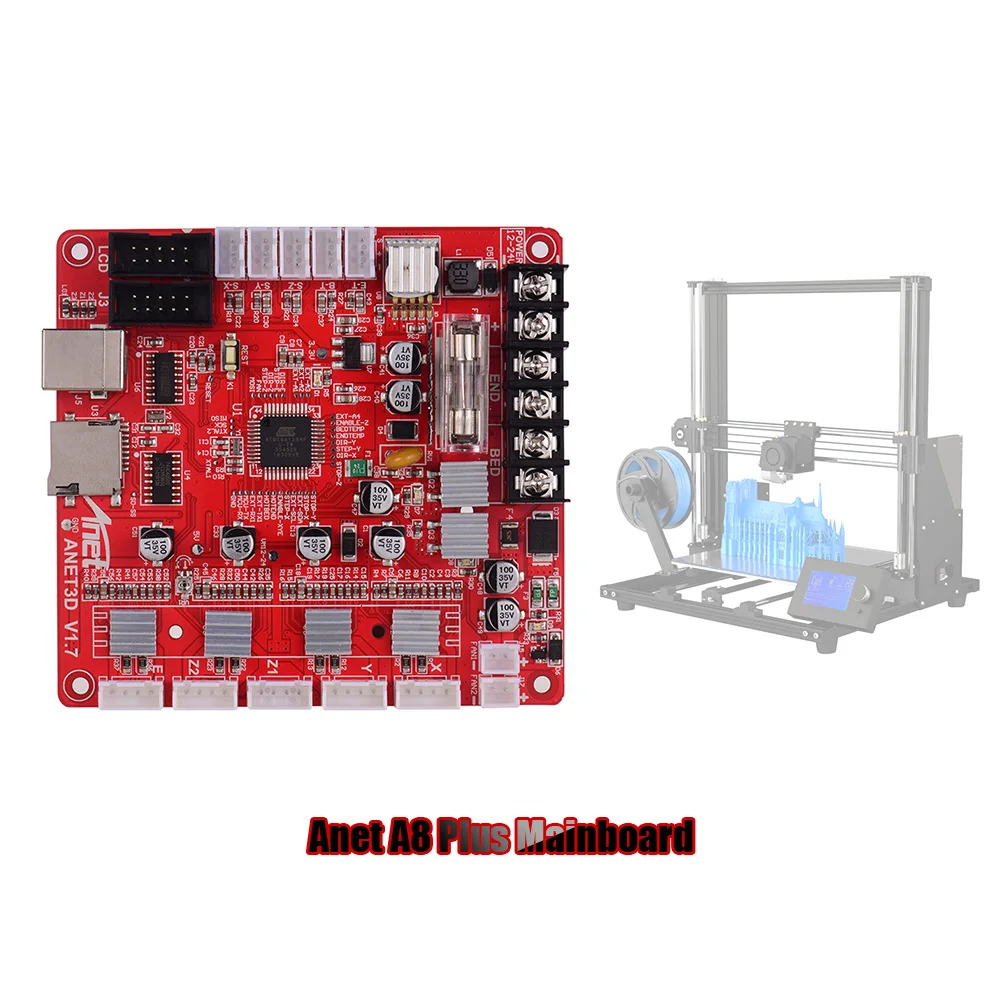 Anet A1284-Base V1.7 Базовая плата управления материнская плата для Anet A8 Plus DIY для самостоятельной сборки 3d принтера i3 комплект