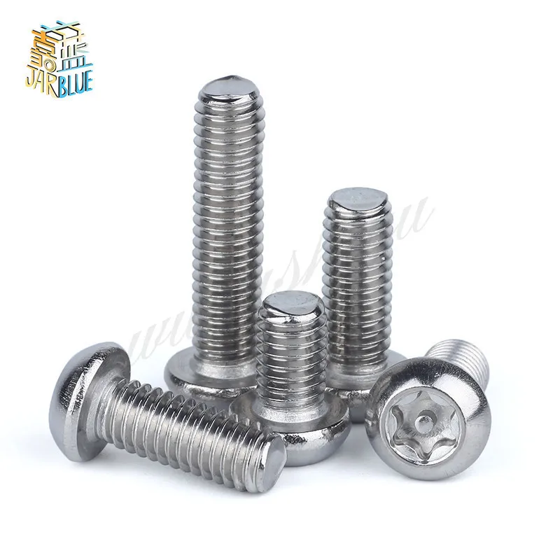 

M4*6 M4x6 M4*8 M4x8 M4*10 M4x10 M4*12 M4x12 304 Stainless Steel Torx 6 Six Lobe Pin In Round Pan Head Machine Security Screw