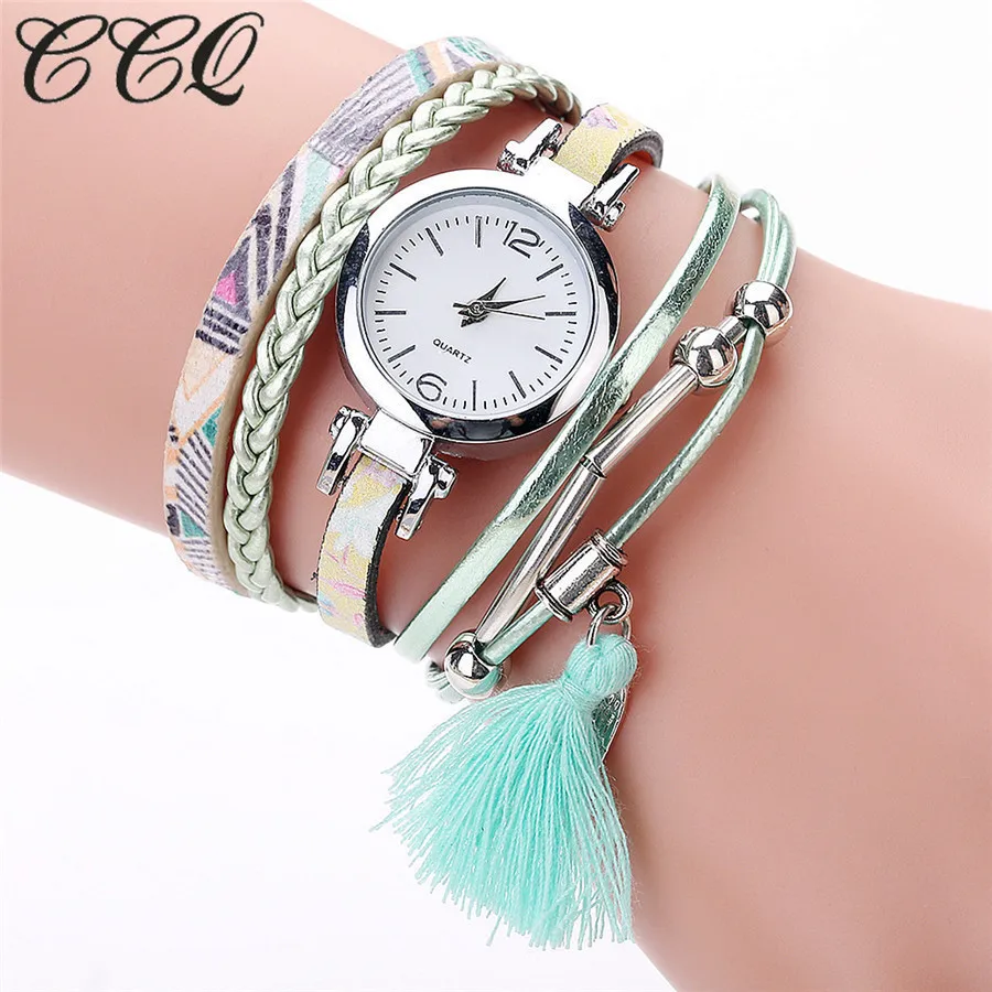 Дропшиппинг женские перьевые кисточки кулон браслет наручные часы модные повседневные женское платье кварцевые наручные часы женские часы