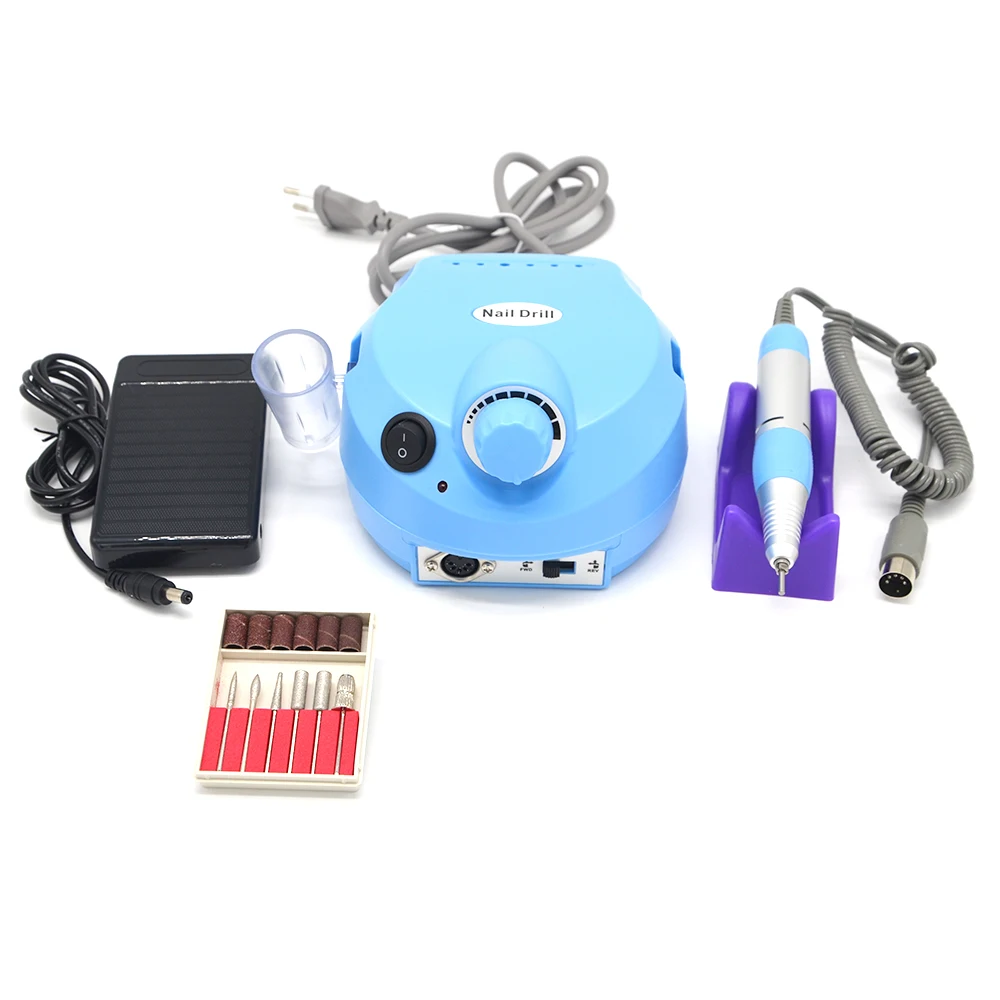 

Professional blue Electric Nail Drill machine pedicure&Manicure art drill pen nail drill accessory nail bits nail tools