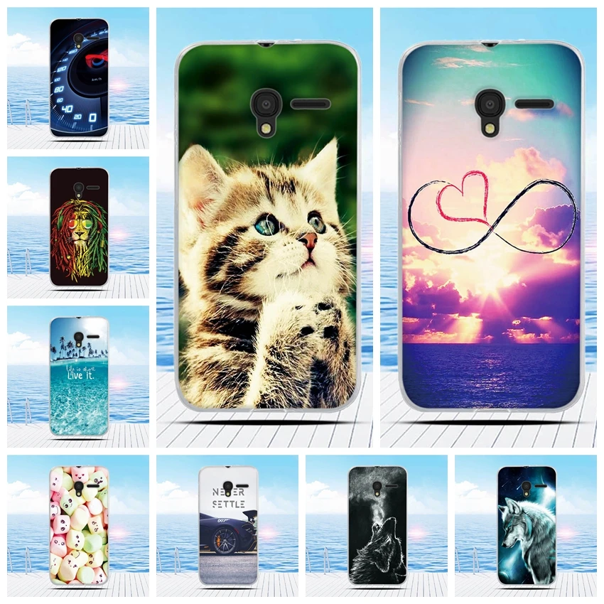 Чехол для Alcatel Pixi 3 4 5 'ɴG OT5017 мультяшный 3D рельефный рисунок задняя крышка из