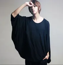 Bat Sleeve Inspiration Loose T-shirt Men’s Exaggerated Hip Hop Fitness Personality Brand T Shirt Men Street Fashion