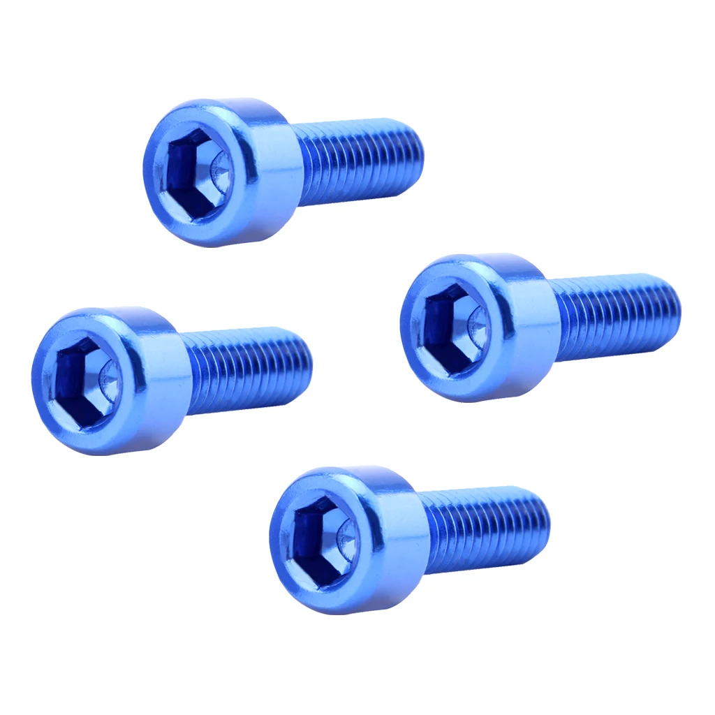 4pcs Silver Water Bottle Cage Bolts Holder Screws MTB Road Bike Chainring Screws for Parts Crankset Bicycle Part for Repairing