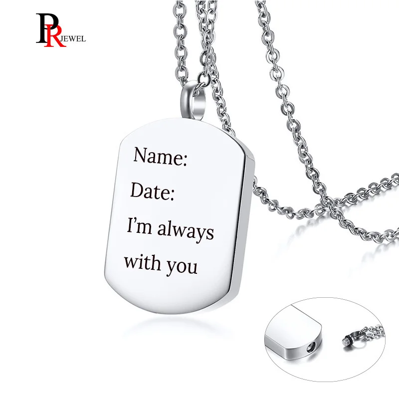 

Cremation Urn Ashes Necklace for Women Man Customize Free Engraving Name Date Love Memorial Keepsake Gifts Jewelry