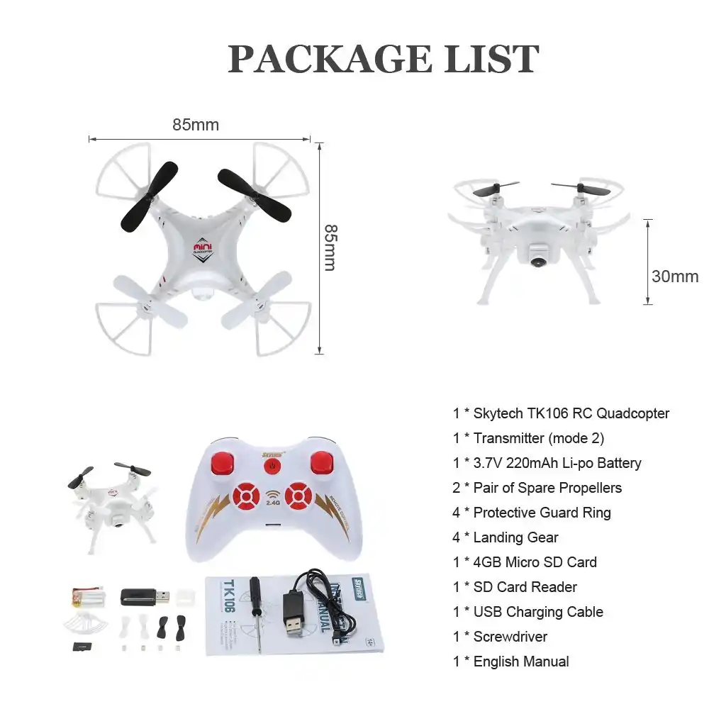 Tkkj Tk106 Mini Rc Drone Dengan 2 0mp Kamera Headless Modus 3d Membalik Fungsi Rc Quadcopter Drone Rtf Rc Quadcopter Camera Quadcoptermini Drone Aliexpress