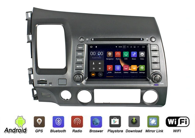 Flash Deal YESSUN Android Radio Car DVD Player For Honda Civic 2006~2011 Stereo Radio Multimedia GPS Navigation With WIFI Bluetooth AM/FM 1