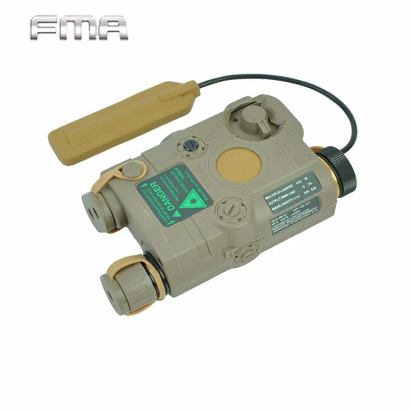 FMA Тактический AN/PEQ-15 зеленый точечный Лазер с белым светодиодный фонарь ИК-осветитель для охоты на открытом воздухе черный/коричневый - Цвет: Цвет: желтый