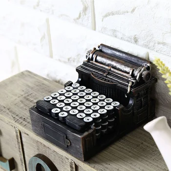 

Vintage Typewriter Coaster Holder Box Home Decoration Vintage Dining Table Figurine Ornament Household Furnishing Coaster
