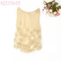 MERISI волосы 24 дюйм(ов) для женщин леска волосы Расширения Волнистые longчёрный; коричневый блондин натуральный высокотемпературный волокно