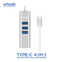 Vmade USB 3,0 концентратор высокоскоростной USB3.0 к RJ45 Ethernet адаптер USB разветвитель 1000 Мбит сетевая карта для Macbook ноутбук ПК планшет