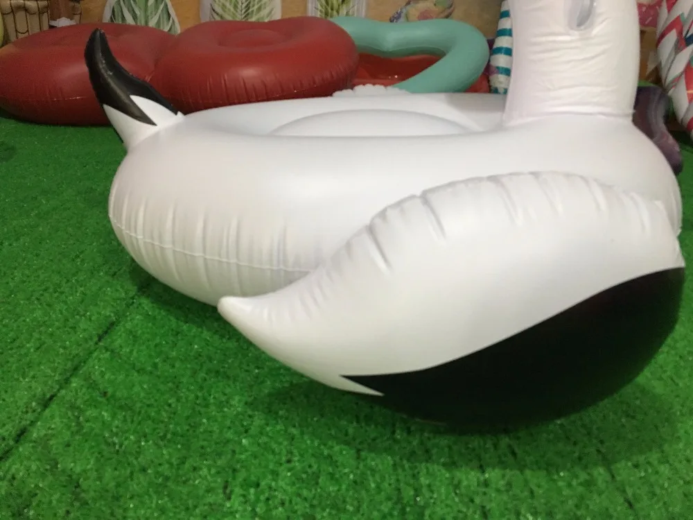 152 см гигантский Pelican надувной бассейн плавать 2018 Новые Белый лебедь ездить по плаванию кольцо матрац летние водонепроницаемые вечерние