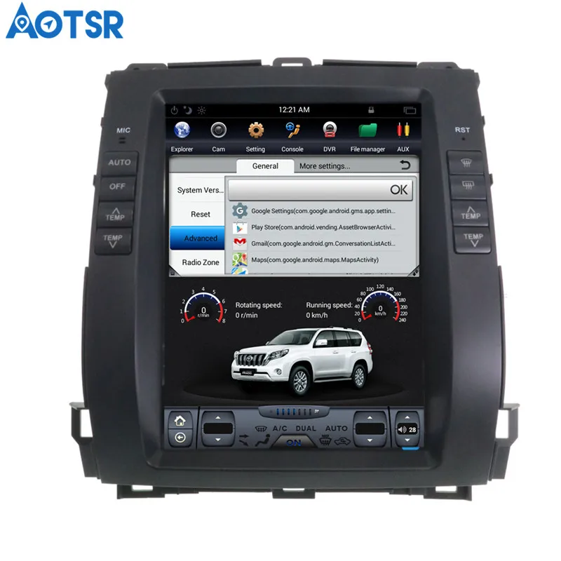 Sale Aotsr Tesla style Car GPS Navigation For Toyota Land Cruiser Prado 2002-2008 stereo Head unit Satnav multimedia no DVD radio 1 Sale Aotsr Tesla style Car GPS Navigation For Toyota Land Cruiser Prado 2002-2008 stereo Head unit Satnav multimedia no DVD radio 1
