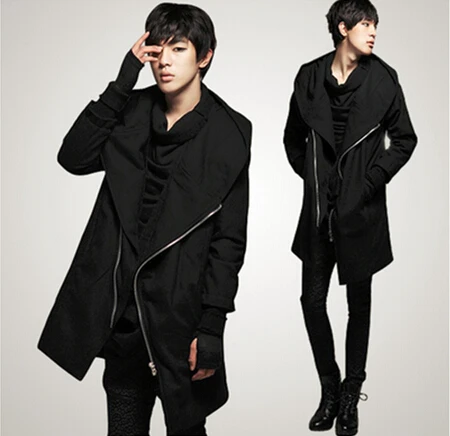 

Can be customized the stage is installed Big hat thickening outerwear sweatshirt loose costumes male overcoat plus size.