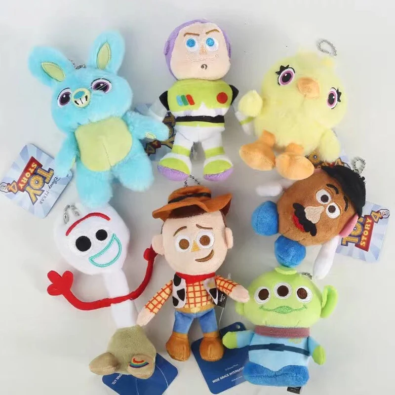 Livraison directe film jouet histoire 4 jouets en peluche Forky Bunny Alien Buzz Lightyear ours doux en peluche peluche poupée Figure dessin animé jouet porte-clés