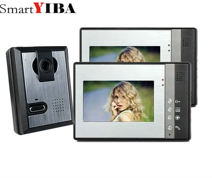 SmartYIBA 7\ Audio Intercom TFT LCD Wired Video Door Phone Visual Home Video Intercom Outdoor Door bell doorbell SmartYIBA 7\ Audio Intercom TFT LCD Wired Video Door Phone Visual Home Video Intercom Outdoor Door bell doorbell