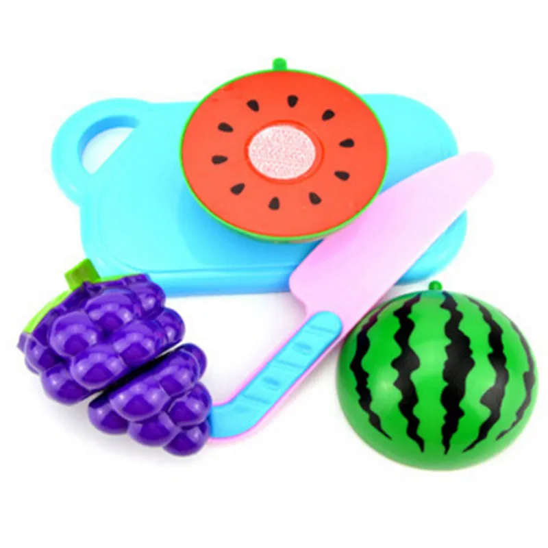 1 набор, детский игровой домик, игрушка для вырезания фруктов, пластиковые овощи, кухня, классические детские игрушки, набор для ролевых игр, развивающие игрушки 882984 - Цвет: 4PCS Fruit