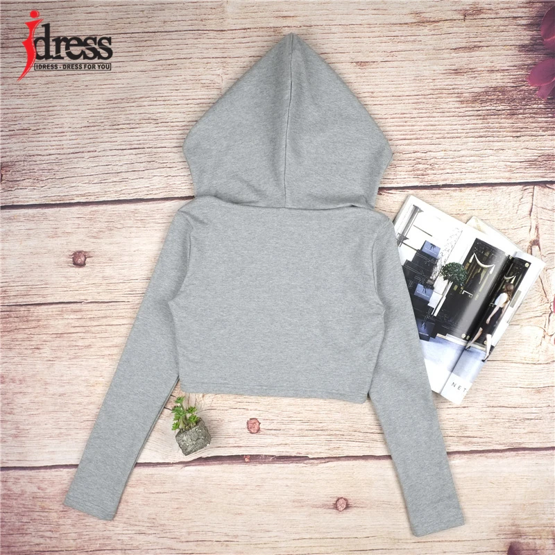 IDress Women Suit Outfit Two Piece Set Crop Top Legging Sweatpants Set Crop Hoodie Set Female Sweatshirt Pants Tracksuit Set (3)