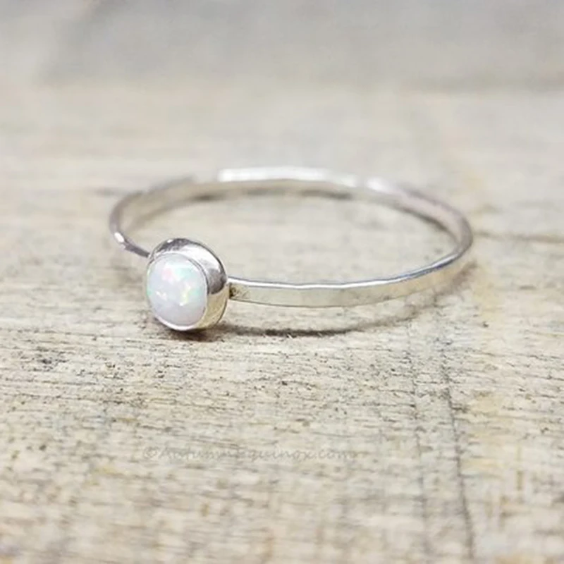 Simple Design Fire Opal Rings For Women Jewelry Vintage Wedding Engagement Rings Anillos