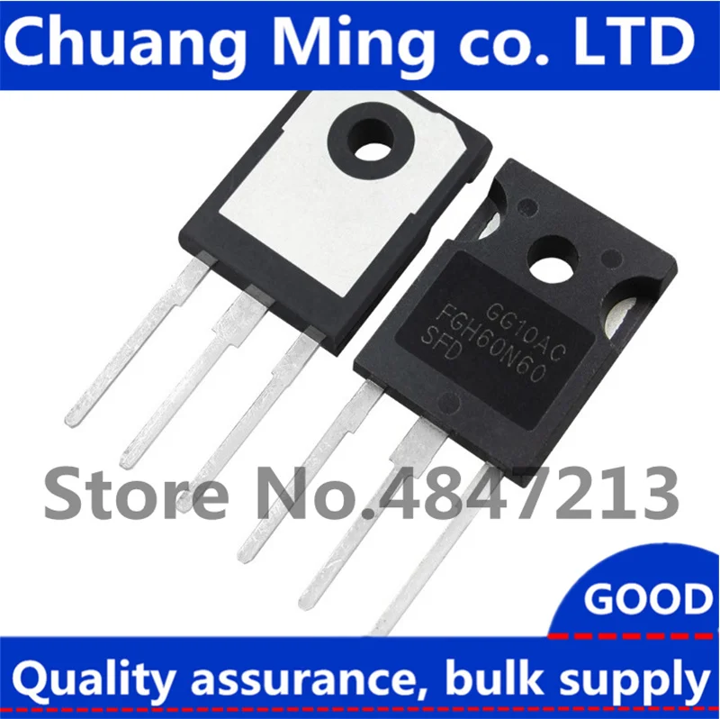 

10pcs/lot FGH60N60 FGH60N60UFD FGH60N60SFD FGH60N60SMD 60N60 IGBT 600V 120A 378W TO-247 Free Shipping