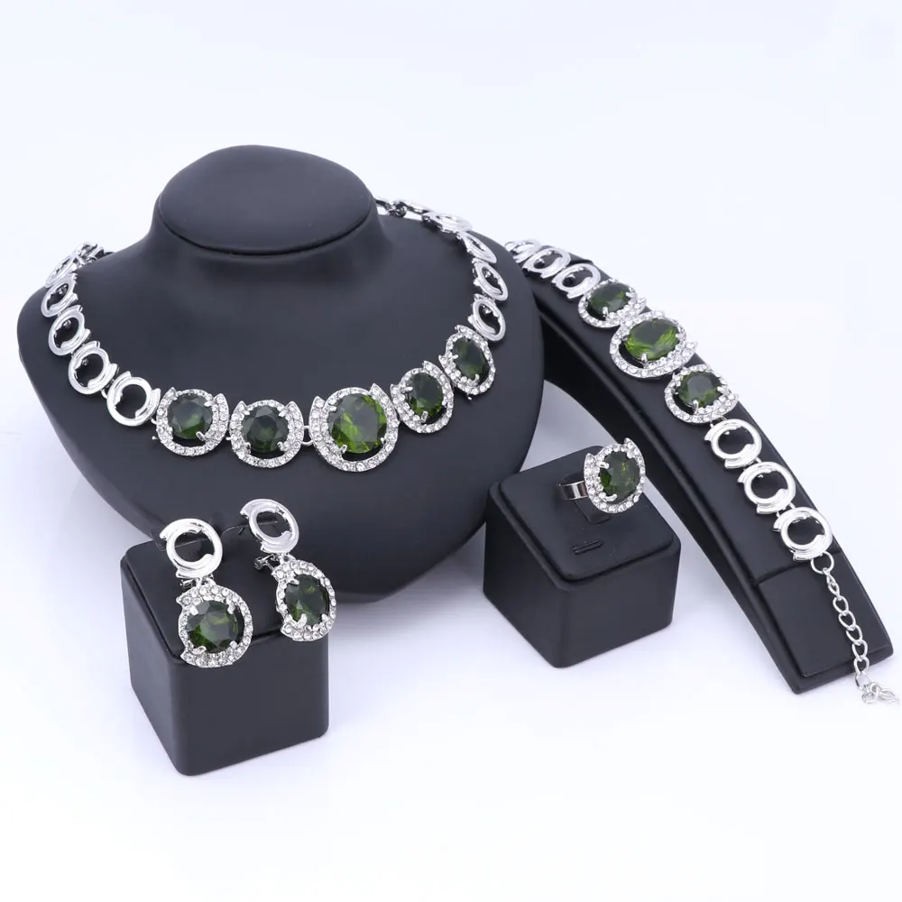Комплект из колье серёг и браслета с кристаллами|jewelry sets for women|crystal jewelry setjewelry |