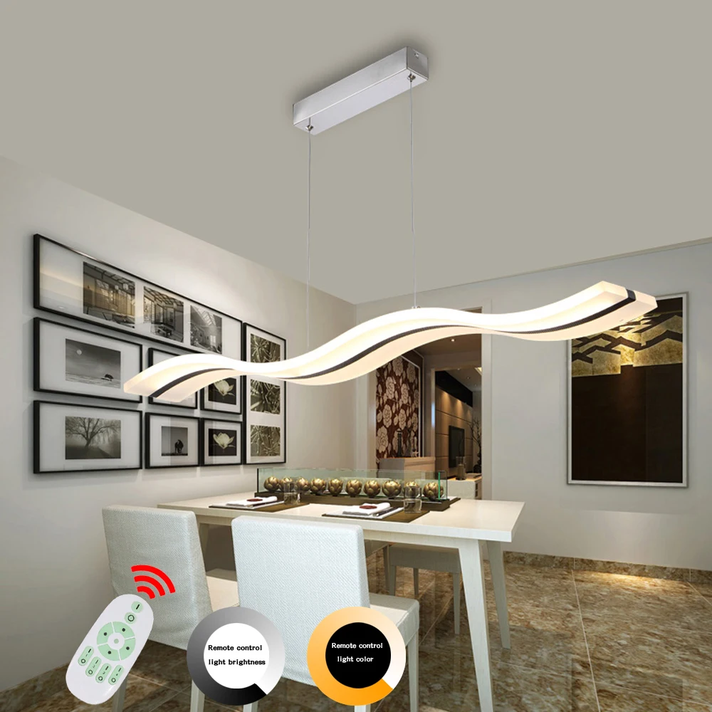 modern led chandelier dining room living room acrylic lamp home lighting wave shape dimming chandeliers light - Dining Room Light Fixtures Modern modern led chandelier dining room living room acrylic lamp home lighting wave shape dimming chandeliers light - Dining Room Light Fixtures Modern