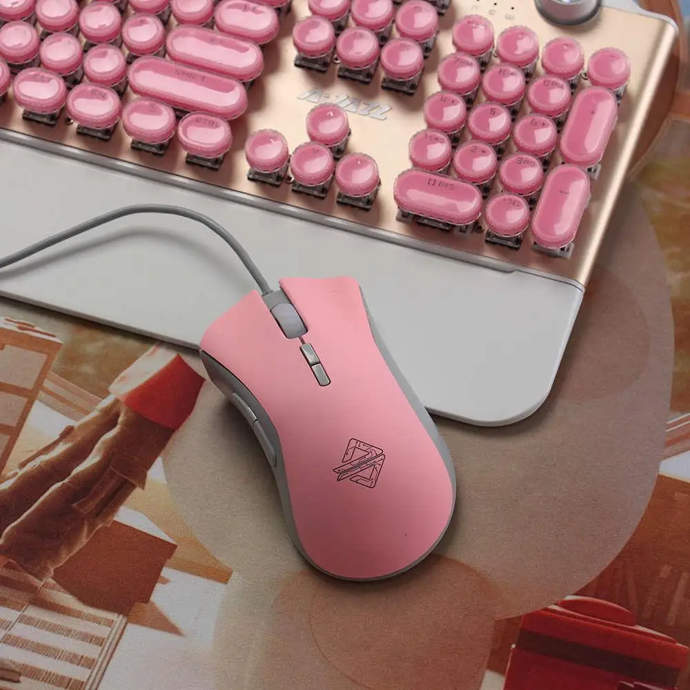 Ajazz AJ118 Проводная игровая мышь 7 кнопок 800/1200/1600/2400 Регулируемая DPI USB PC Gamer