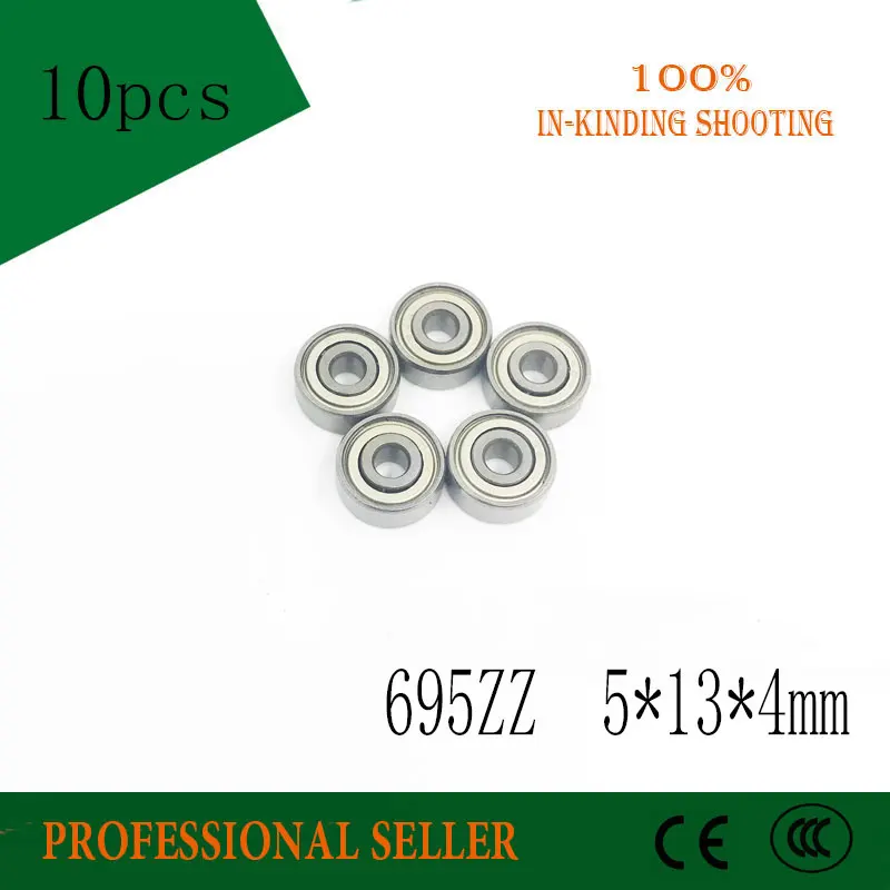 10 шт. 695ZZ 5*13*4 мм ABEC 3 P6 Миниатюрный подшипник 695 2Z Z 5x13x4 мм|bearing bearing|bearings miniaturebearing 695zz |