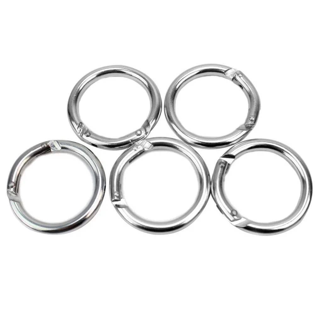 5Pcs Round Carabiner Spring Snap Keychain Hook Clip Outdoor Backpack Buckle huismerk kopen in de aanbieding 5Pcs Round Carabiner Spring Snap Keychain Hook Clip Outdoor Backpack Buckle huismerk kopen in de aanbieding
