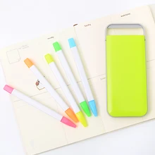 Яркие цветные художественные маркеры, пластиковые маркеры для рисования, подарок для канцелярских принадлежностей, школьные принадлежности, корейские канцелярские принадлежности