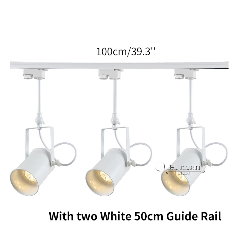 Современный точечный потолочный светильник E27 держатель Трековый светильник вращающийся Трековый светильник ing для магазина торговый центр светильник ing лампа белого цвета - Испускаемый цвет: three heads lengthen